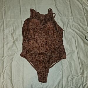 Animal Print Plus Size One-Piece Swimsuit With Built-in Bra Kona Sol Size 24